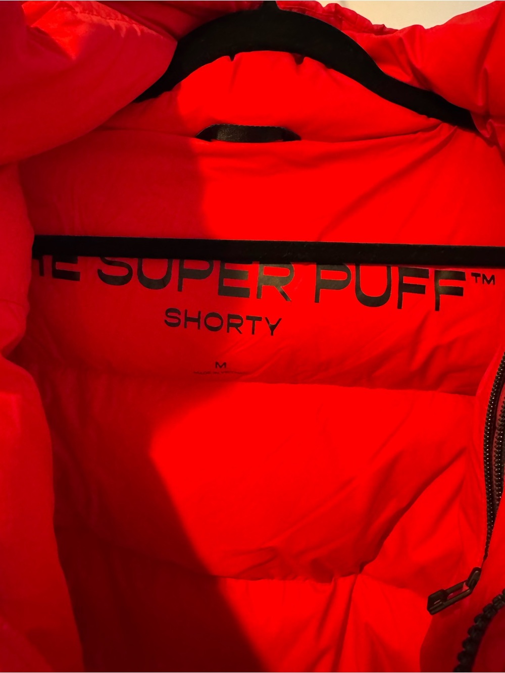 Aritzia Super Puff Shorty Cropped Red Puffer Jacket | M - Picture 7 of 9